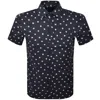 Hugo Boss Boss H Hank Kent Shirt Navy In Black