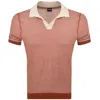 Hugo Boss Boss H Jianluca Knit T Shirt Dark Orange In Orange