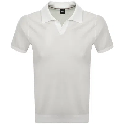 Hugo Boss Boss H Jianluca Knit Polo White