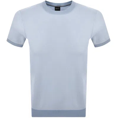 Hugo Boss Boss H Jianluca Knit T Shirt Blue
