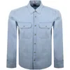 Hugo Boss Boss H Cory Denim Overshirt Light Blue In Blue