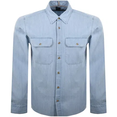 HUGO BOSS BOSS H LIAM DENIM SHIRT LIGHT BLUE
