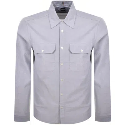 Hugo Boss Boss H Liam Kenb Long Sleeved Shirt Blue