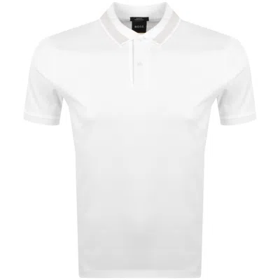 Hugo Boss Boss H Phillipson Slim Fit Polo T Shirt White
