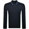 Hugo Boss Boss H Pleins Slim Fit Polo T Shirt Navy In Navy