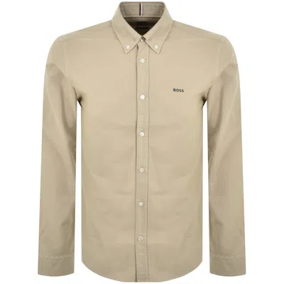 Hugo Boss Boss H Roan Long Sleeve Shirt Beige