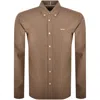 BOSS BUSINESS BOSS H ROAN LONG SLEEVE SHIRT BROWN