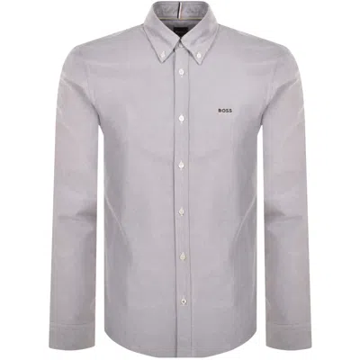 Hugo Boss Boss H Roan Long Sleeve Shirt Grey