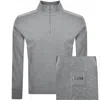 Hugo Boss Boss H Sidney 59 Quarter Zip Sweatshirt Grey In Grey