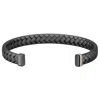 Hugo Boss Boss Herringbone Bracelet Cuff Black In Black