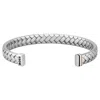 Hugo Boss Boss Herringbone Bracelet Cuff Silver In Silver