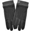 Hugo Boss Boss Hyden Logo Trim Gloves Black In Black