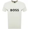 Hugo Boss Logo-print Crew-neck T-shirt In White
