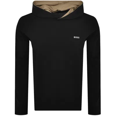 Hugo Boss Boss Long Sleeve Hooded T Shirt Black
