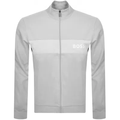 Boss Business Boss Lounge Full Zip Sweatshirt Grey In Gray