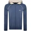 Hugo Boss Boss Mix And Match Full Zip Hoodie Blue In Blue