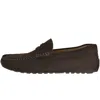 Hugo Boss Boss Noel Moccasin Shoes Dark Brown In Brown