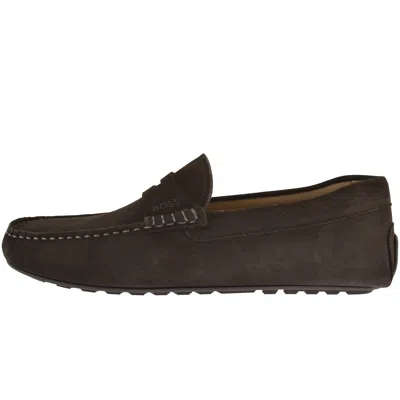 Hugo Boss Boss Noel Moccasin Shoes Dark Brown