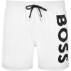 Hugo Boss Boss Octopus Swim Shorts Open White In White