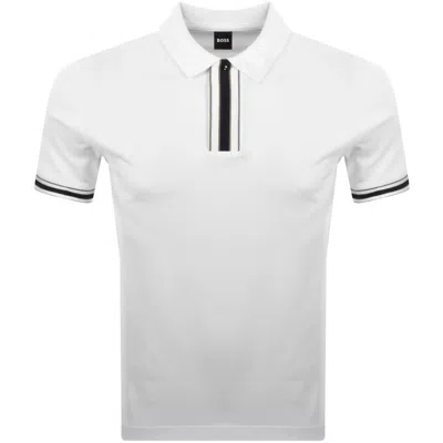Hugo Boss Boss Parlay 185 Polo T Shirt White