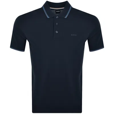 Boss Business Boss Parlay 190 Polo T Shirt Navy In Blue