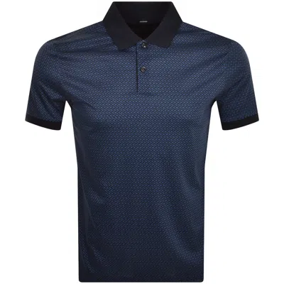 Boss Business Boss Parlay 204 Mercerised Polo T Shirt Navy