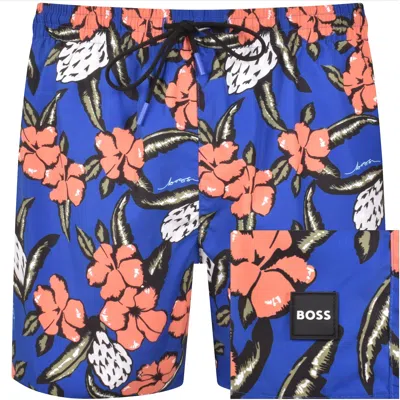 Hugo Boss Boss Piranha Swim Shorts Medium Blue