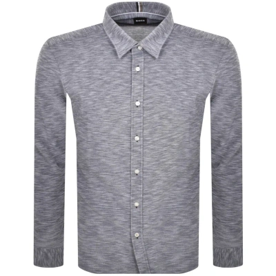 Hugo Boss Boss Roan Kent Long Sleeved Shirt Navy