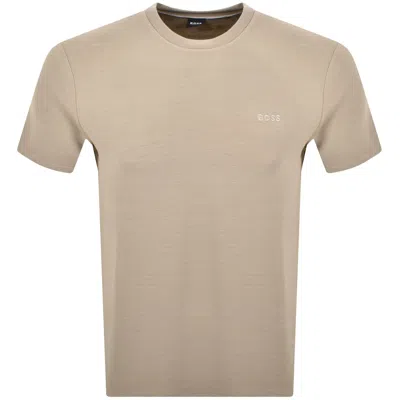 Hugo Boss Boss Short Sleeve Rib T Shirt Beige