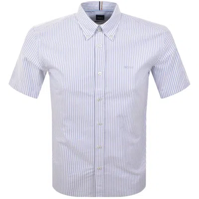Hugo Boss Boss Short Sleeve Roan Striped Shirt Blue