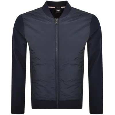 Hugo Boss Boss Skiles 42 Full Zip Sweatshirt Navy