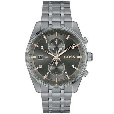 Boss Business Boss Skytraveller Watch Grey In Gray