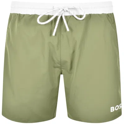 Hugo Boss Boss Starfish Swim Shorts Green