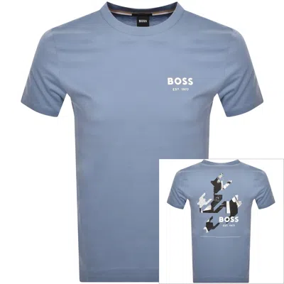 Boss Business Boss Thompson 24 Logo T Shirt Blue