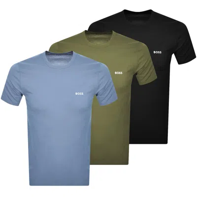 Boss Business Boss Three Pack Crew Neck T Shirts In Blue
