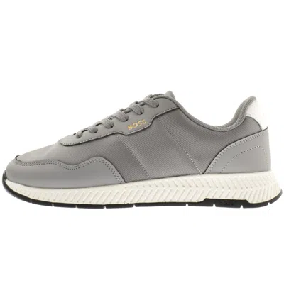 Boss Business Boss Titanium Runn Trainers Grey