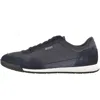Hugo Boss Mixed-material Lace-up Trainers With Suede Trims In Blue