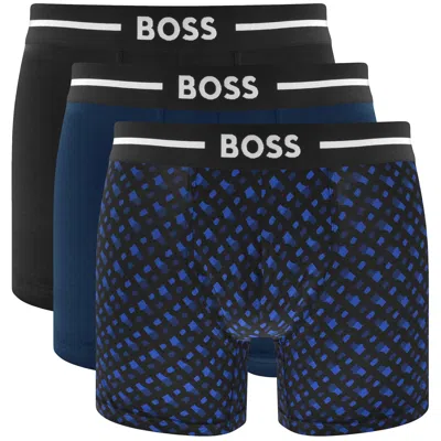 Hugo Boss Boss Underwear 3 Pack Boxer Briefs In Blue