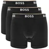 Hugo Boss Boss Underwear 3 Pack Long Boxer Briefs In Black