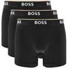 Hugo Boss Boss Underwear 3 Pack Long Boxer Briefs In Black