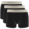 BOSS BUSINESS BOSS UNDERWEAR 3 PACK METALLIC TRUNKS BLACK