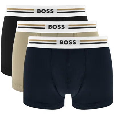 Boss Business Boss Underwear Triple Pack Revive Boxers In Blue