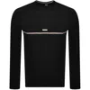 Hugo Boss Boss Unique Long Sleeve T Shirt Black In Black