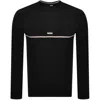 Hugo Boss Boss Unique Long Sleeve T Shirt Black In Black