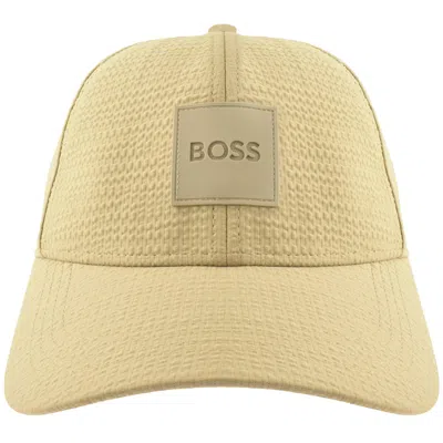 Hugo Boss Boss Zed Seersucker Baseball Cap Beige