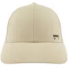 Hugo Boss Boss Zed Stripe Baseball Cap Beige In Beige