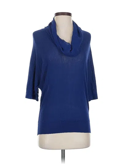 Pre-owned Boss By Hugo Boss 3/4 Sleeve Top Blue Cowl Neck Tops
