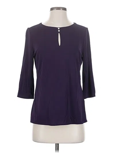 Pre-owned Boss By Hugo Boss 3/4 Sleeve Top Purple Keyhole Neckline Tops