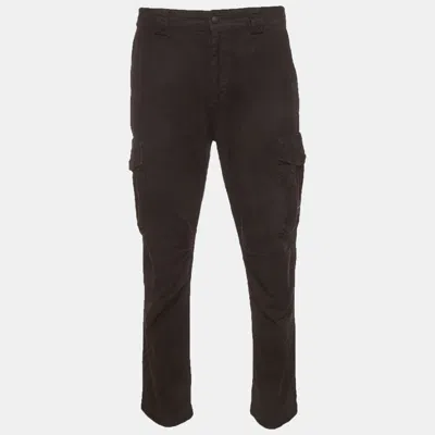 Pre-owned Boss By Hugo Boss Black Corduroy Straight Fit Cargo Pants L