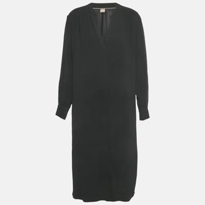 Pre-owned Boss By Hugo Boss Black Crepe Short Dress L